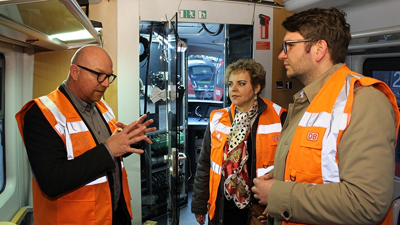 Marian Wendt informiert sich zur Bahn-Digitalisierung Marian Wendt informiert sich zur Bahn-Digitalisierung