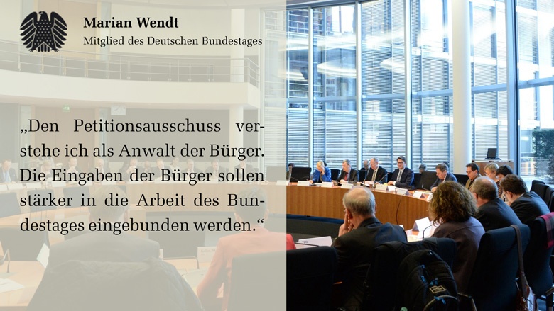 Marian Wendt Vorsitzender Petitionsausschuss