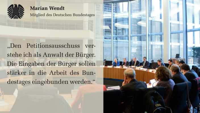 Marian Wendt Vorsitzender Petitionsausschuss