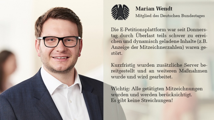 Marian Wendt E-Petitionsplattform