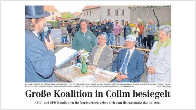 Große Koalition in Collm besiegelt