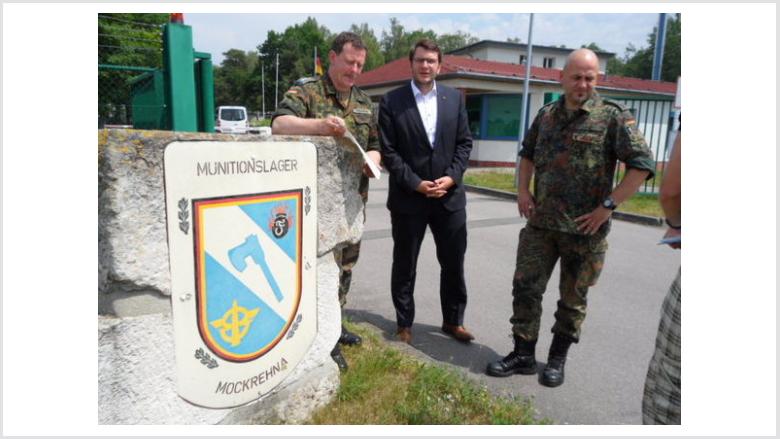 Marian Wendt besucht das Munitionslager der Bundeswehr in Strelln