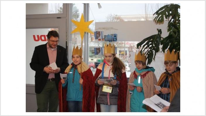Sternsinger segneten das Wahlkreisbüro von Marian Wendt in Torgau