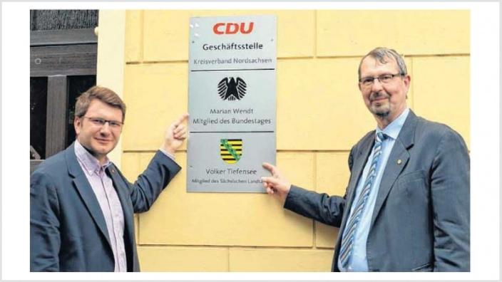 Eröffnung des Bundestags- und Landtagsbüro sowie der neuen CDU-Kreisgeschäftsstelle am Roßplatz 6 in Delitzsch