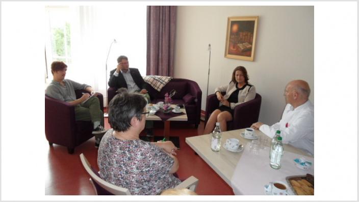 Marian Wendt, MdB auf „Visite“ in der Collm-Klinik Oschatz